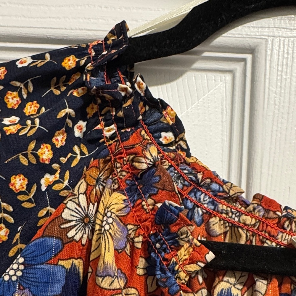 Umgee Boho Patchwork Long Sleeve Blouse Gypsy - Picture 10 of 11